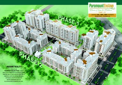 Image of 950 Sq.ft 2 BHK Apartment / Flat for sale in Paramount Enclave Phase 1, Palghar, Mumbai for Rs. 3199000