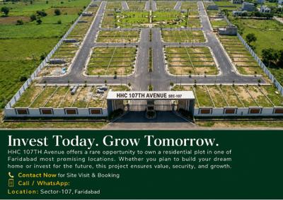 Image of 1287 Sq.ft Residential Plot / Land for sale in HHC 107th Avenue, Sector 107, Faridabad for Rs. 9152000