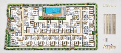 Image of 1162 Sq.ft 2 BHK Apartment / Flat for sale in Ashrith Aspire by Ashrith Shelters Pvt Ltd, Devarachikkana Halli, Bengaluru for Rs. 12500000