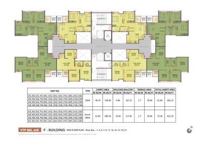 Image of 810 Sq.ft 2 BHK Apartment / Flat for sale in VTP Belair C Building, Mahalunge, Pune for Rs. 7200000