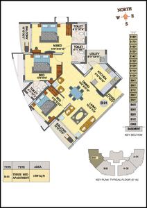 Image of 3040 Sq.ft 4 BHK Apartment / Flat for sale in Hoysala Infantry Towers, Sanjaynagar, Bengaluru for Rs. 45000000