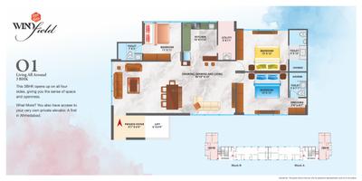 Image of 2548 Sq.ft 3 BHK Apartment / Flat for sale in Zion Windfield, Thaltej, Ahmedabad for Rs. 23000000
