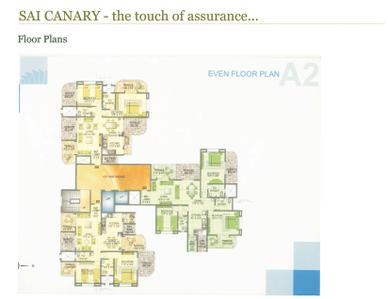 Image of 1815 Sq.ft 3.5 BHK Apartment / Flat for sale in Sai Canary Phase I, Balewadi, Pune for Rs. 15600000