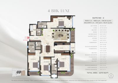 Image of 1450 Sq.ft 3 BHK Apartment / Flat for sale in MICL Aaradhya Evoq, Vile Parle West, Mumbai for Rs. 77500000