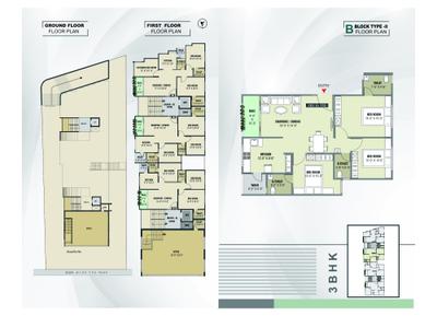Image of 1300 Sq.ft 3 BHK Apartment / Flat for sale in Shwetsom Stavam Residency, Gota, Ahmedabad for Rs. 9200000