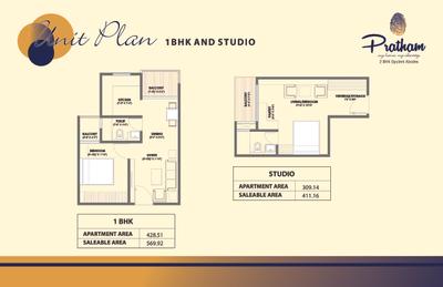 Image of 637 Sq.ft 2 BHK Apartment / Flat for sale in Star Pratham, Manyawas, Jaipur for Rs. 3800000