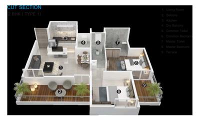 Image of 900 Sq.ft 2 BHK Apartment / Flat for sale in Vishal Belleza, Hadapsar, Pune for Rs. 8000000