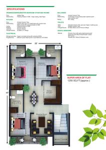 Image of 1100 Sq.ft 2 BHK Apartment / Flat for sale in DS Sigma 2, Lohgarh, Zirakpur for Rs. 4600000