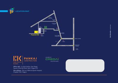 Image of 1350 Sq.ft 3 BHK Apartment / Flat for sale in Pankaj Gokul Enclave Wing C Wing D, Zingabai Takli, Nagpur for Rs. 6200000
