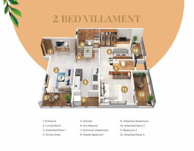 Image of 1200 Sq.ft 2 BHK Apartment / Flat for sale in Kakkad Kailash Kutir Phase 2 , Wanowrie, Pune for Rs. 11500000