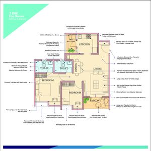 Image of 850 Sq.ft 2 BHK Apartment / Flat for sale in SVG Royal Exotica Phase I, Kondhwa, Pune for Rs. 8800000