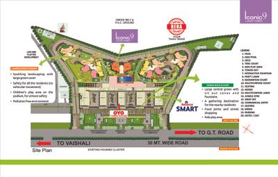 Image of 1050 Sq.ft 2 BHK Apartment / Flat for sale in Rishabh Cloud 9 Towers, Vaishali, Ghaziabad for Rs. 9000000