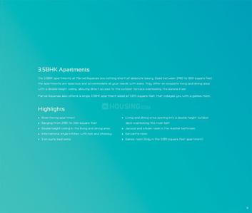 Image of 3250 Sq.ft 3.5 BHK Apartment / Flat for sale in Marvel Aquanas, Kharadi, Pune for Rs. 38100000