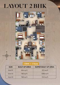Image of 1163 Sq.ft 3 BHK Apartment / Flat for sale in NM Heritage, Bhicholi Mardana, Indore for Rs. 4800000