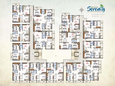 Image of 1185 Sq.ft 2 BHK Apartment / Flat for sale in Baldota Serenity, Choodasandra, Bengaluru for Rs. 8800000