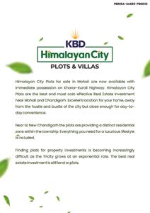 Image of 1035 Sq.ft Residential Plot / Land for sale in KBD Himalayan City II, Kurali, Mohali for Rs. 4990000
