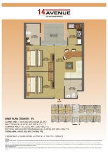 Image of 949 Sq.ft 2.5 BHK Apartment / Flat for sale in  Gaur City 2 12th Avenue, Noida Extension, Greater Noida for Rs. 8800000