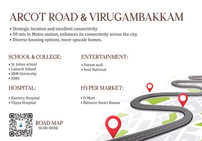 Image of 1341 Sq.ft 3 BHK Apartment / Flat for sale in Traventure Nexus, Saligramam, Chennai for Rs. 16200000