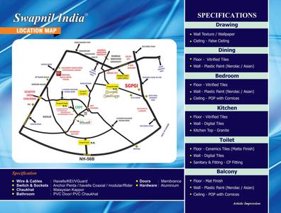 Image of 1100 Sq.ft 3 BHK Duplex for sale in Swapnil Sangam, Bijnor, Lucknow for Rs. 6500000