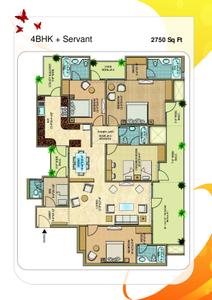 Image of 1550 Sq.ft 3 BHK Apartment / Flat for sale in Rani Akriti Shantiniketan, Sector 143B, Noida for Rs. 20000000