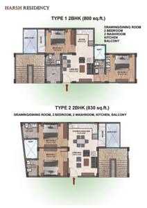 Image of 900 Sq.ft 2 BHK Apartment / Flat for sale in MMD Harsh Residency, Sector 81, Noida for Rs. 4600000