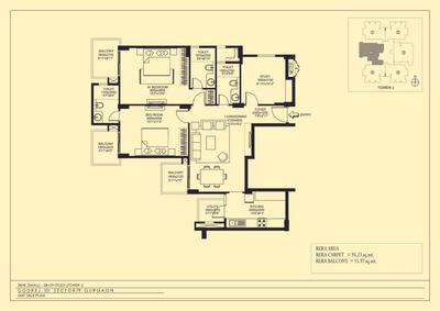 Image of 1478 Sq.ft 2 BHK Apartment / Flat for sale in Godrej Arista, Sector 79, Gurgaon for Rs. 18500000
