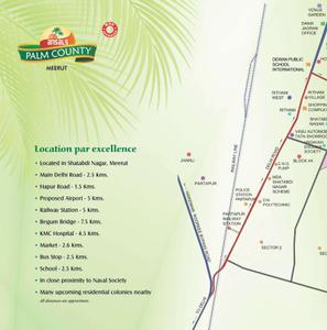 Image of 144 Sq.ft Residential Plot / Land for sale in Ansal Palm County, MDA, Meerut for Rs. 10300000