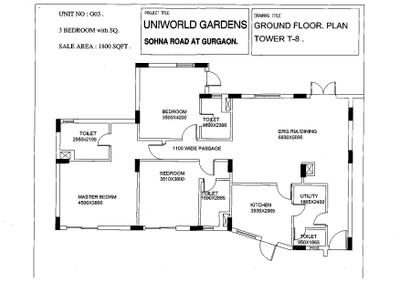 Image of 320 Sq.ft 1 RK Apartment / Flat for sale in Unitech Uniworld Gardens 1, Sector 47, Gurgaon for Rs. 2500000