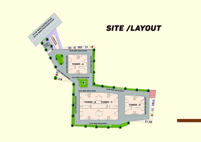 Image of 950 Sq.ft 2 BHK Apartment / Flat for sale in Pragati Pearl, Bhatagaon, Raipur for Rs. 5500000