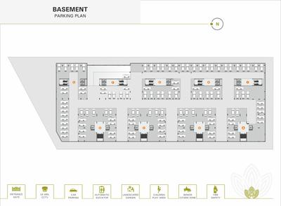 Image of 1258 Sq.ft 2 BHK Apartment / Flat for sale in Neelkanth Pushkar Residency, Hanspura, Ahmedabad for Rs. 5300000