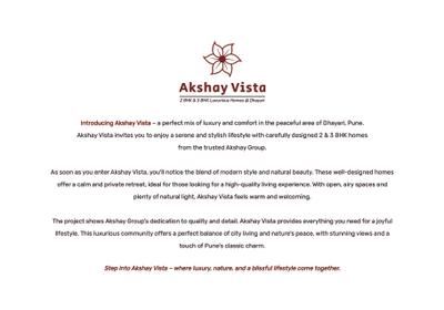 Image of 1350 Sq.ft 3 BHK Apartment / Flat for sale in Akshay Vista, Dhayari, Pune for Rs. 10300000