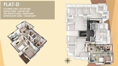 Image of 1034 Sq.ft 2 BHK Apartment / Flat for sale in Ganapati Heights by Ganapati Properties, Metiabruz, Kolkata for Rs. 41360000
