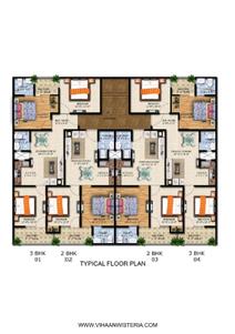 Image of 900 Sq.ft 2 BHK Apartment / Flat for sale in Vihaan Wisteria, Noida Extension, Greater Noida for Rs. 4200000