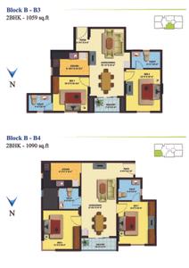 Image of 950 Sq.ft 2 BHK Apartment / Flat for sale in Ganga Ishana Apartments, Kolathur, Chennai for Rs. 7000000