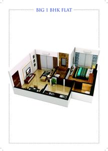 Image of 550 Sq.ft 1 BHK Apartment / Flat for sale in Crystal, Bhandup West, Mumbai for Rs. 9110000