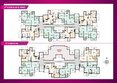 Image of 1101 Sq.ft 2.5 BHK Apartment / Flat for sale in Wonder Nest, Moshi, Pune for Rs. 6299491