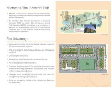 Image of 550 Sq.ft 2 BHK Apartment / Flat for sale in Anant Raj Aashray, Janaksinghpura, Neemrana for Rs. 900000
