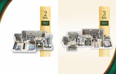 Image of 900 Sq.ft 2 BHK Apartment / Flat for sale in S P B Palaash Aayush, Chinchwad, Pune for Rs. 8499880