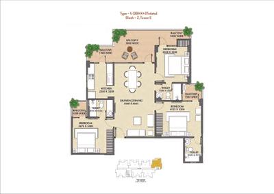Image of 1645 Sq.ft 3 BHK Apartment / Flat for sale in Aradhyam Spa City Phase 1, Dasna, Ghaziabad for Rs. 14500000