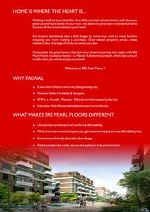 Image of 1080 Sq.ft 2 BHK Apartment / Flat for sale in SRS Pearl, Alapur, Palwal for Rs. 3000000