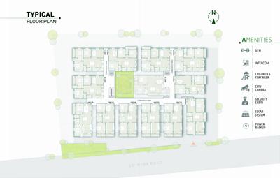 Image of 1200 Sq.ft 2 BHK Apartment / Flat for sale in Infocity Emerald, Hafeezpet, Hyderabad for Rs. 10000000