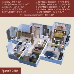 Image of 1350 Sq.ft 3 BHK Apartment / Flat for sale in Ashwamedh Abhilasha, Kothrud, Pune for Rs. 20000000