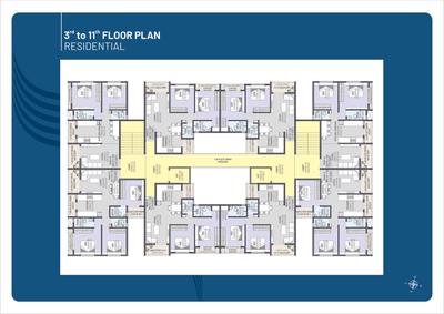 Image of 1119 Sq.ft 2 BHK Apartment / Flat for sale in Vraj Samarth Sky, Balram Nagar, Nashik for Rs. 4739000
