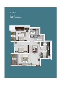 Image of 1224 Sq.ft 2 BHK Apartment / Flat for sale in Northern City Tower C, Attavar, Mangalore for Rs. 9000000