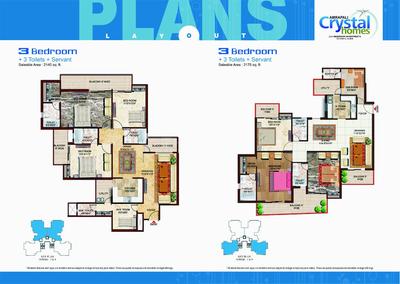 Image of 2140 Sq.ft 4 BHK Apartment / Flat for sale in Amrapali Crystal Homes Phase 1, Sector 76, Noida for Rs. 29318000