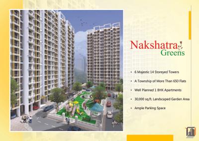 Image of 500 Sq.ft 1 BHK Apartment / Flat for sale in JSB Nakshatra Greens, Naigaon East, Naigaon for Rs. 3100000