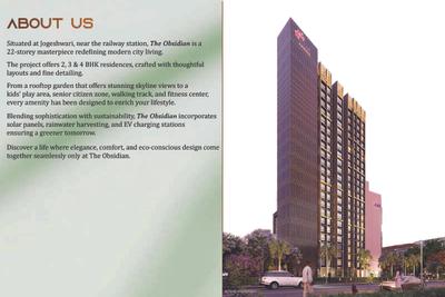 Image of 1038 Sq.ft 3 BHK Apartment / Flat for sale in The Obsidian, Jogeshwari West, Mumbai for Rs. 24500000