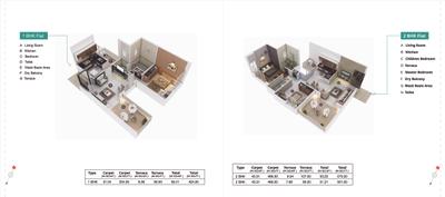 Image of 1050 Sq.ft 2 BHK Apartment / Flat for sale in Swayambhu Lotus Pinnacle, Mamurdi, Pune for Rs. 5800000