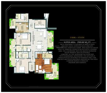Image of 3192 Sq.ft 3.5 BHK Apartment / Flat for sale in Spaze Kalistaa, Sector 84, Gurgaon for Rs. 33000000