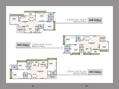 Image of 1071 Sq.ft 3 BHK Apartment / Flat for sale in The Atlantis 2, Zundal, Ahmedabad for Rs. 6763770